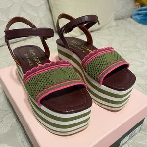 Kaye spade high rise wedges in Lichen